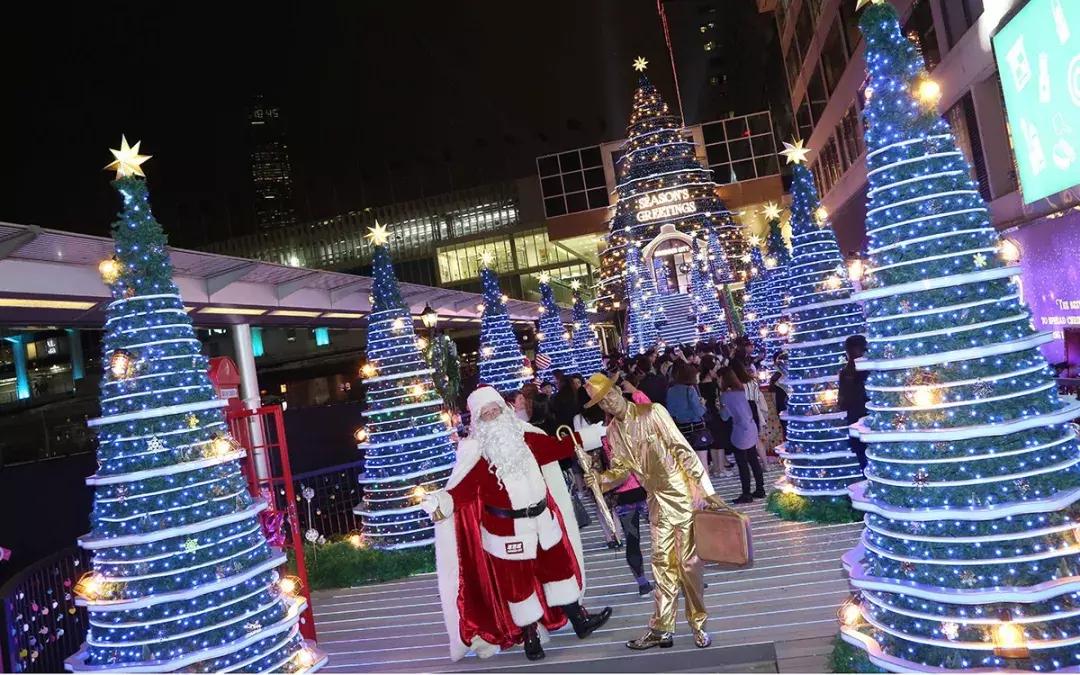 香港海滨长廊圣诞节,香港圣诞打卡地唯美视频