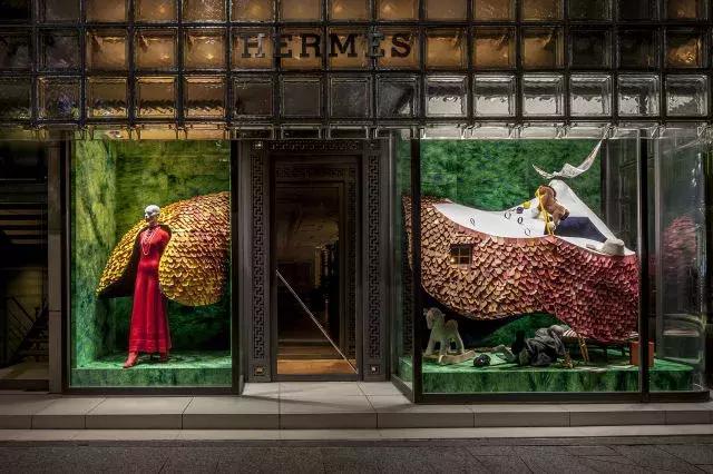 2016年成都爱马仕橱窗,爱马仕东京银座橱窗设计