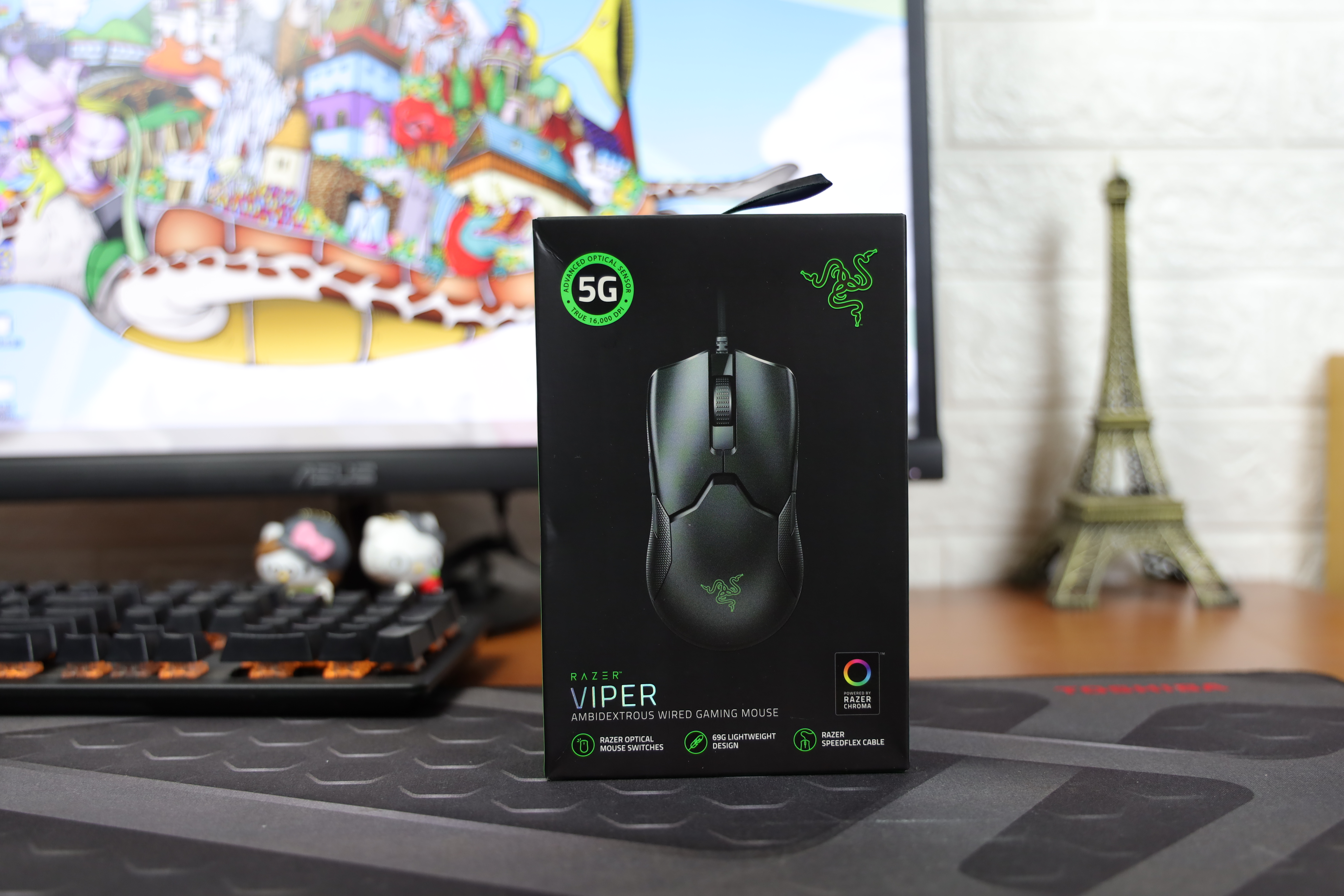 光学鼠标微动,雷蛇曼巴眼镜蛇无线版鼠标16000