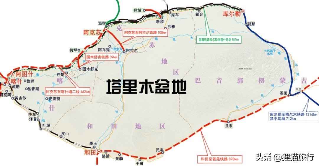 环塔里木盆地铁路环线做什么用,新疆环塔里木盆地铁路