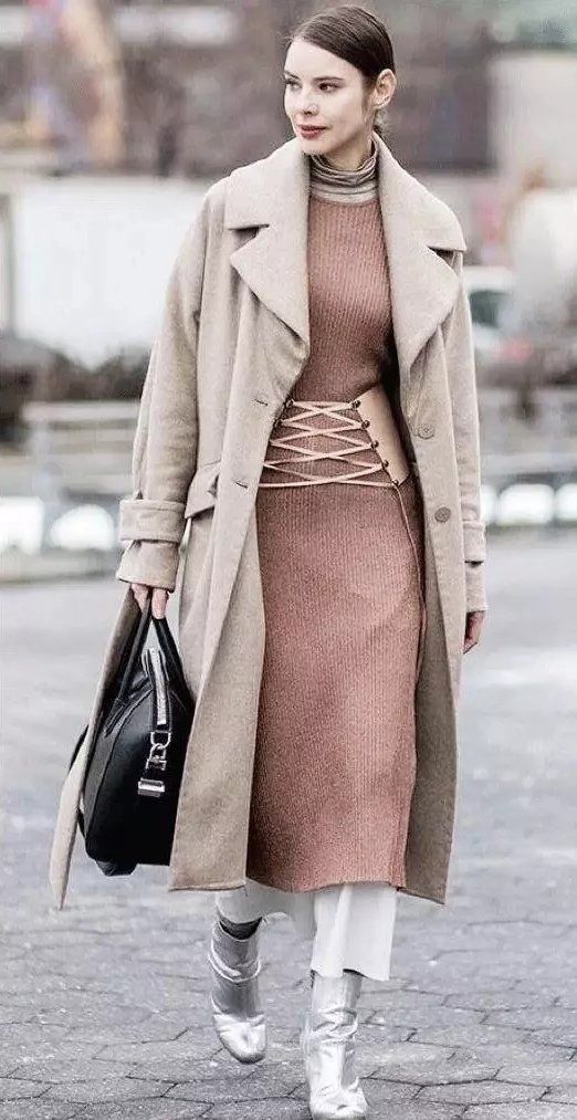 秋冬的裙子这样穿才好看,冬季裙子穿搭女2020高级感