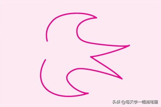 春天树木开花燕子蜜蜂飞来简笔画,简笔画燕子教程幼儿园