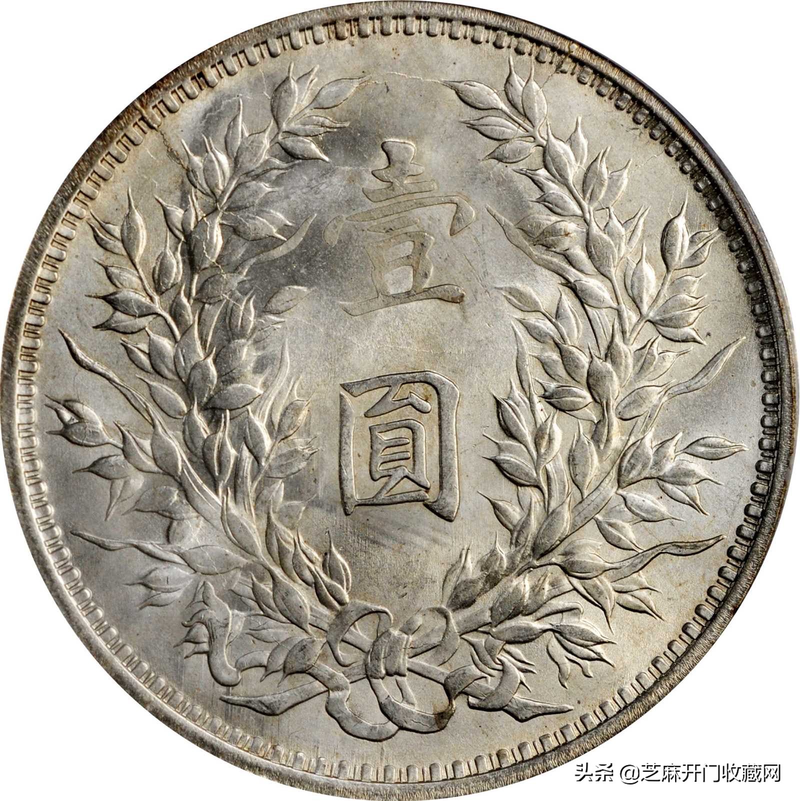 袁世凯肩章五星银元壹圆九年造,民国九年袁世凯像银元二角