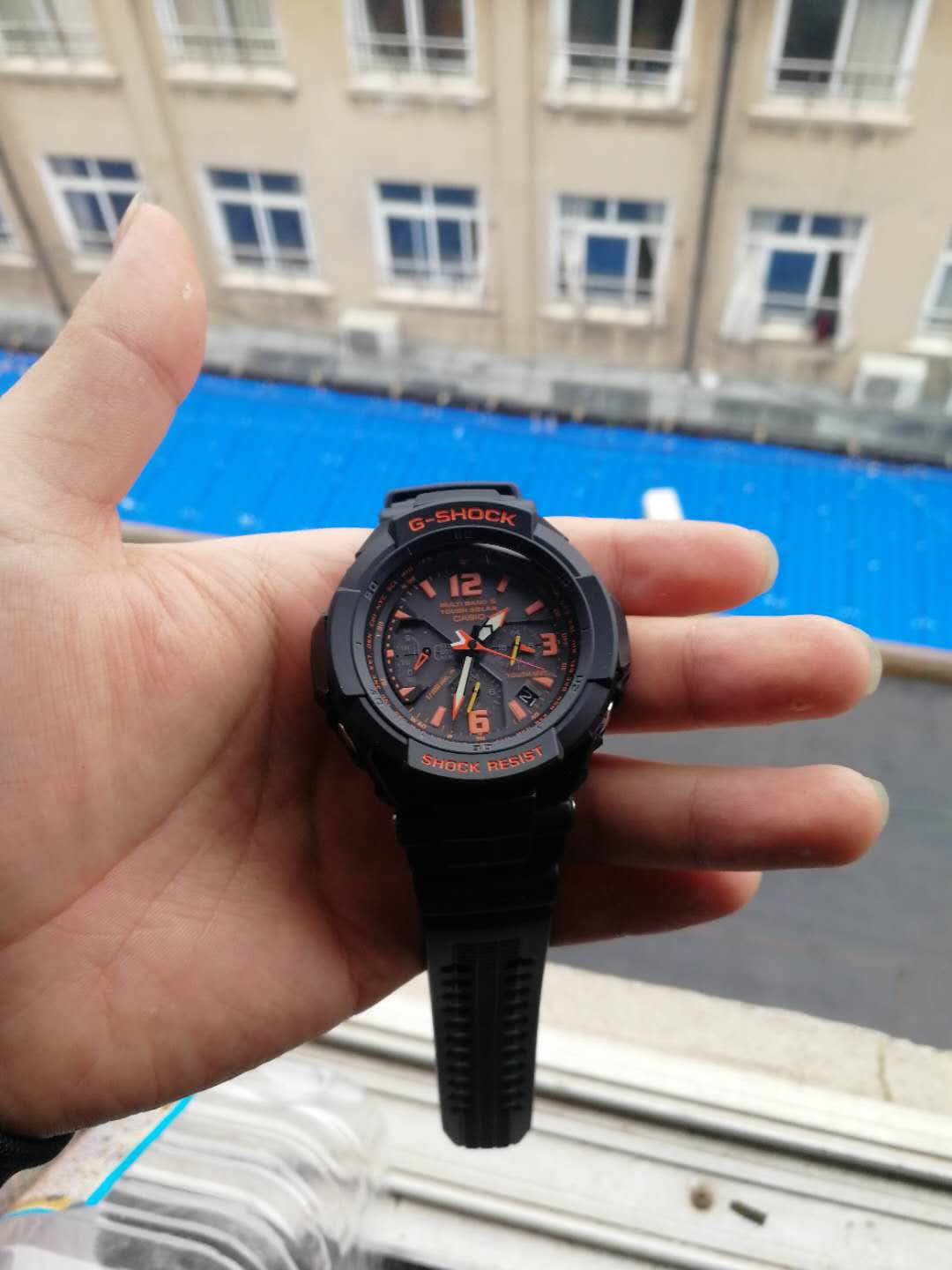 最耐用卡西欧G-SHOCK空中霸者系列带六局电波太阳能指南针的手表