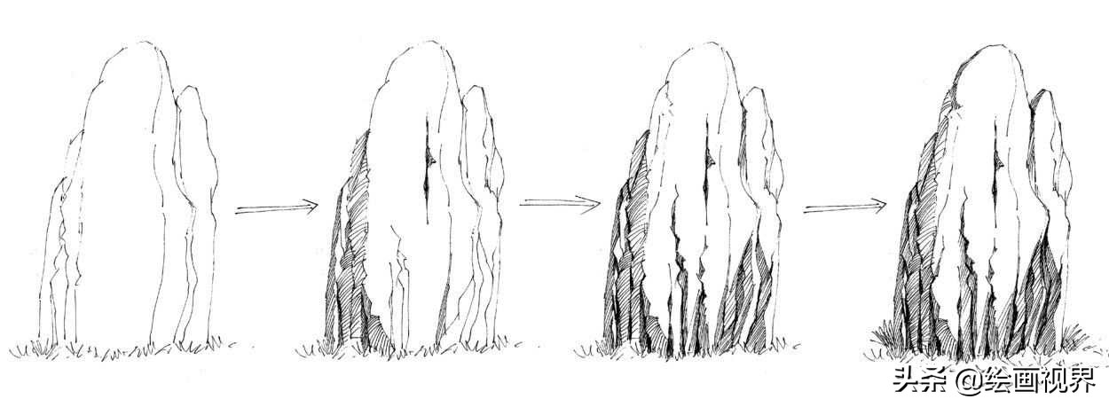 简单有意境的石头手绘,简单石头画入门教程免费视频