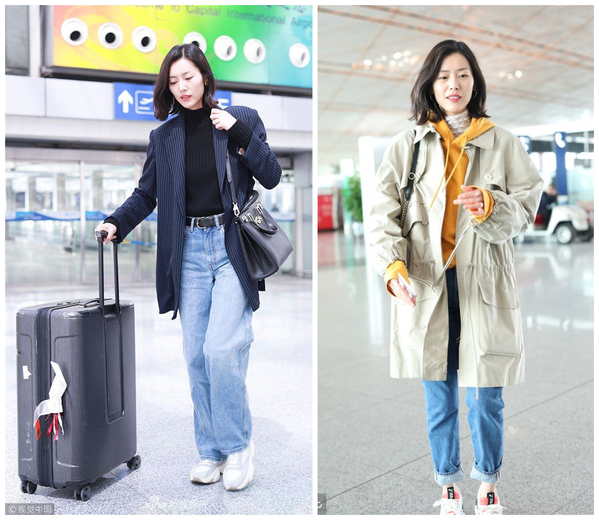 超模也扛不住？让神颜娜扎败下阵的打底衫，刘雯穿上竟也是土气！