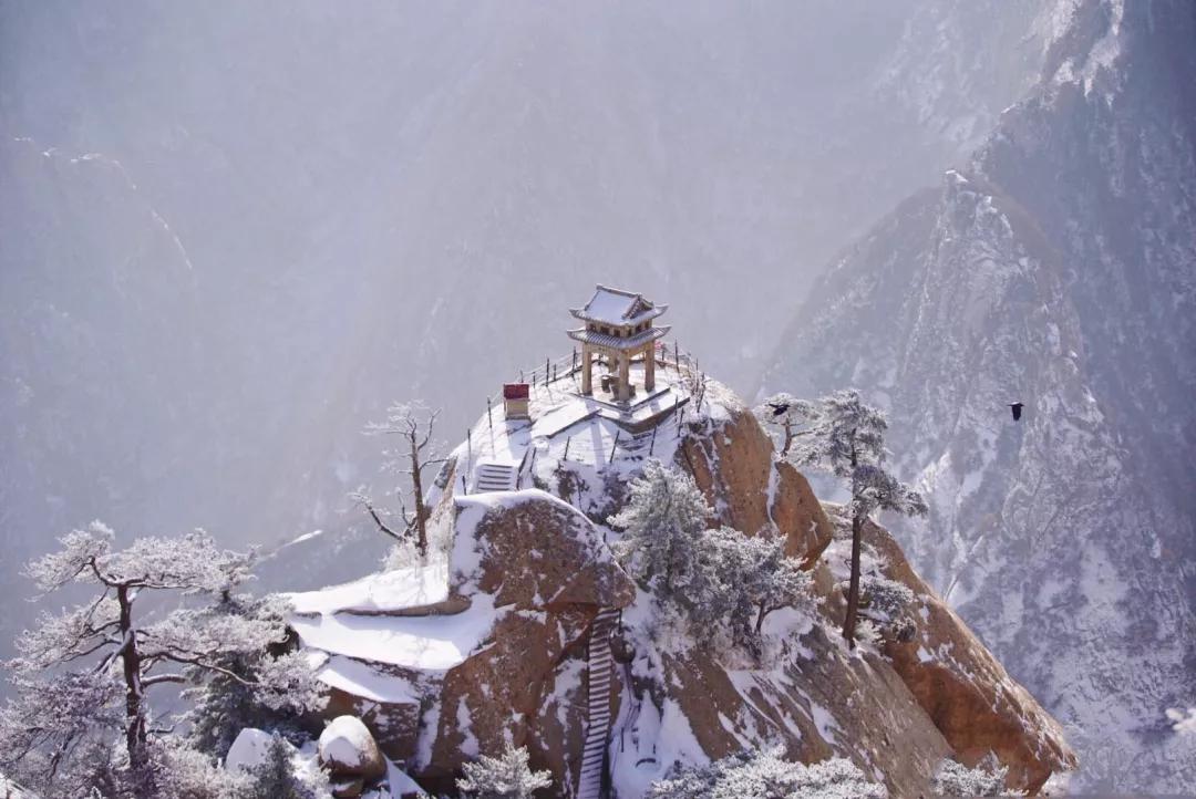 华山雾凇奇观在哪里,高空缆车赏雾凇