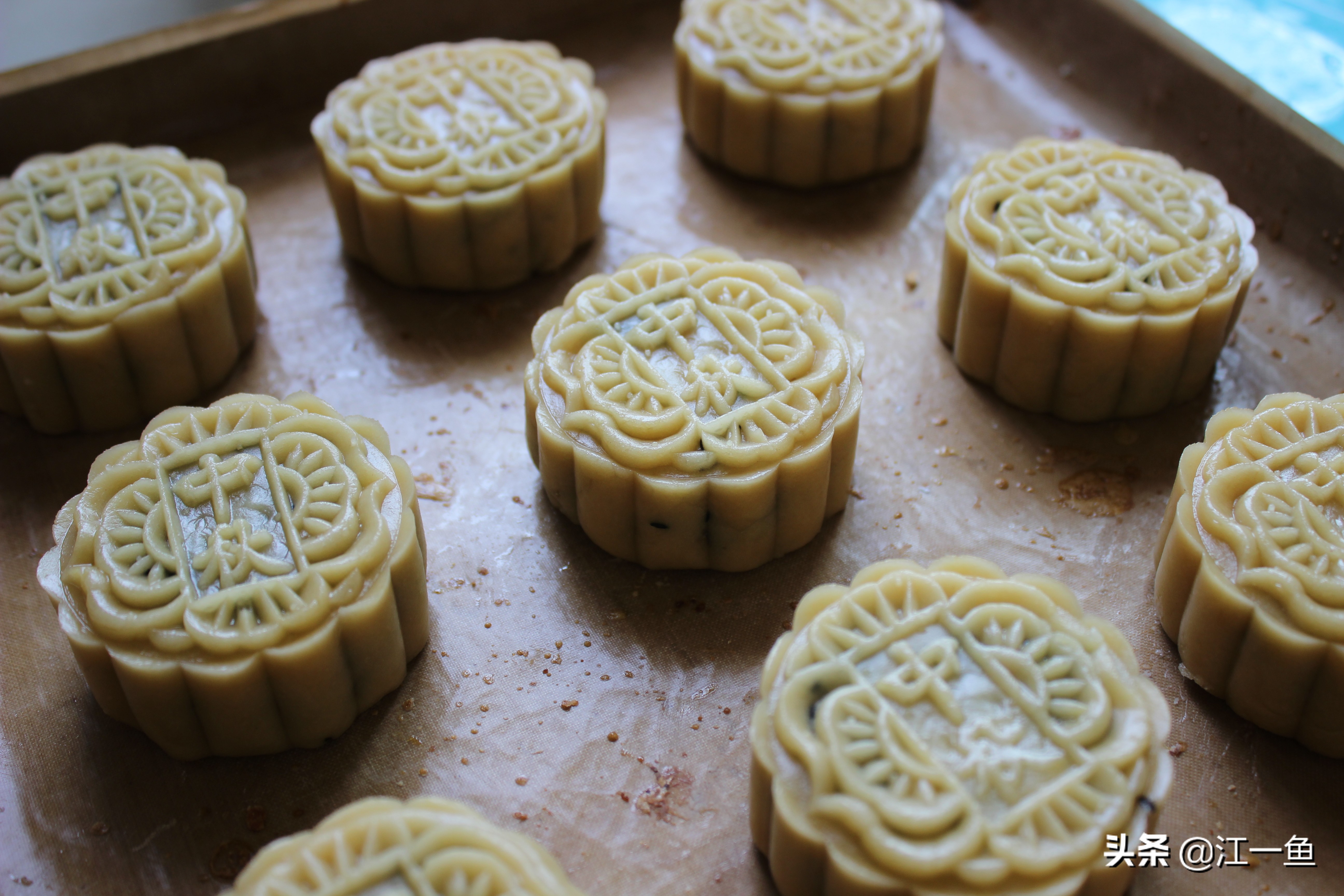 传统香酥脆皮五仁月饼的制作,正宗广式五仁月饼馅料配方和制作