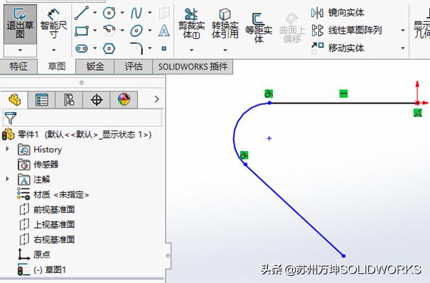 solidworks草图如何快速镜像,solidworks两个草图相交曲线