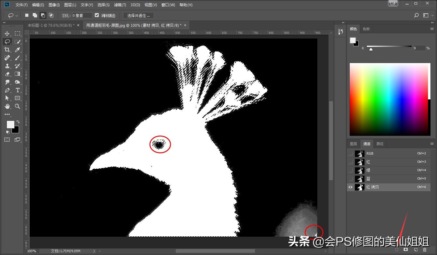 ps怎么用通道抠图大树,ps通道混合器抠图教程