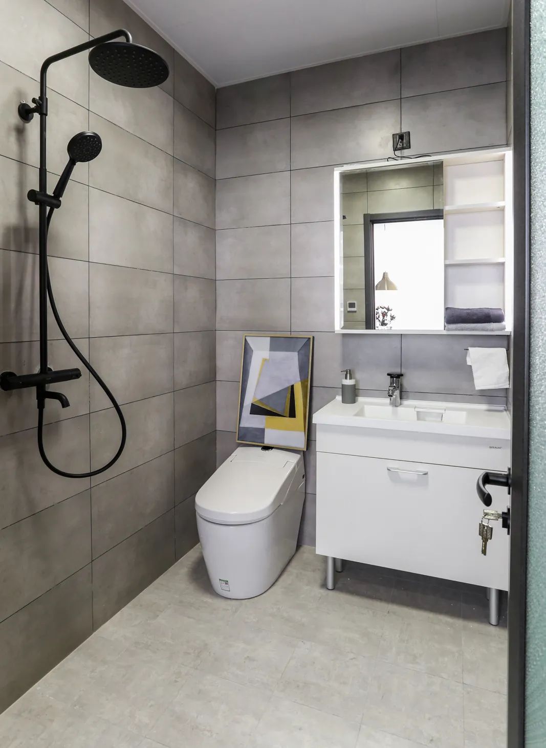 最简易的干湿分离淋浴间,淋浴区干湿分离