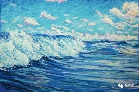 重彩油画棒教程简单,油画棒超美超简单