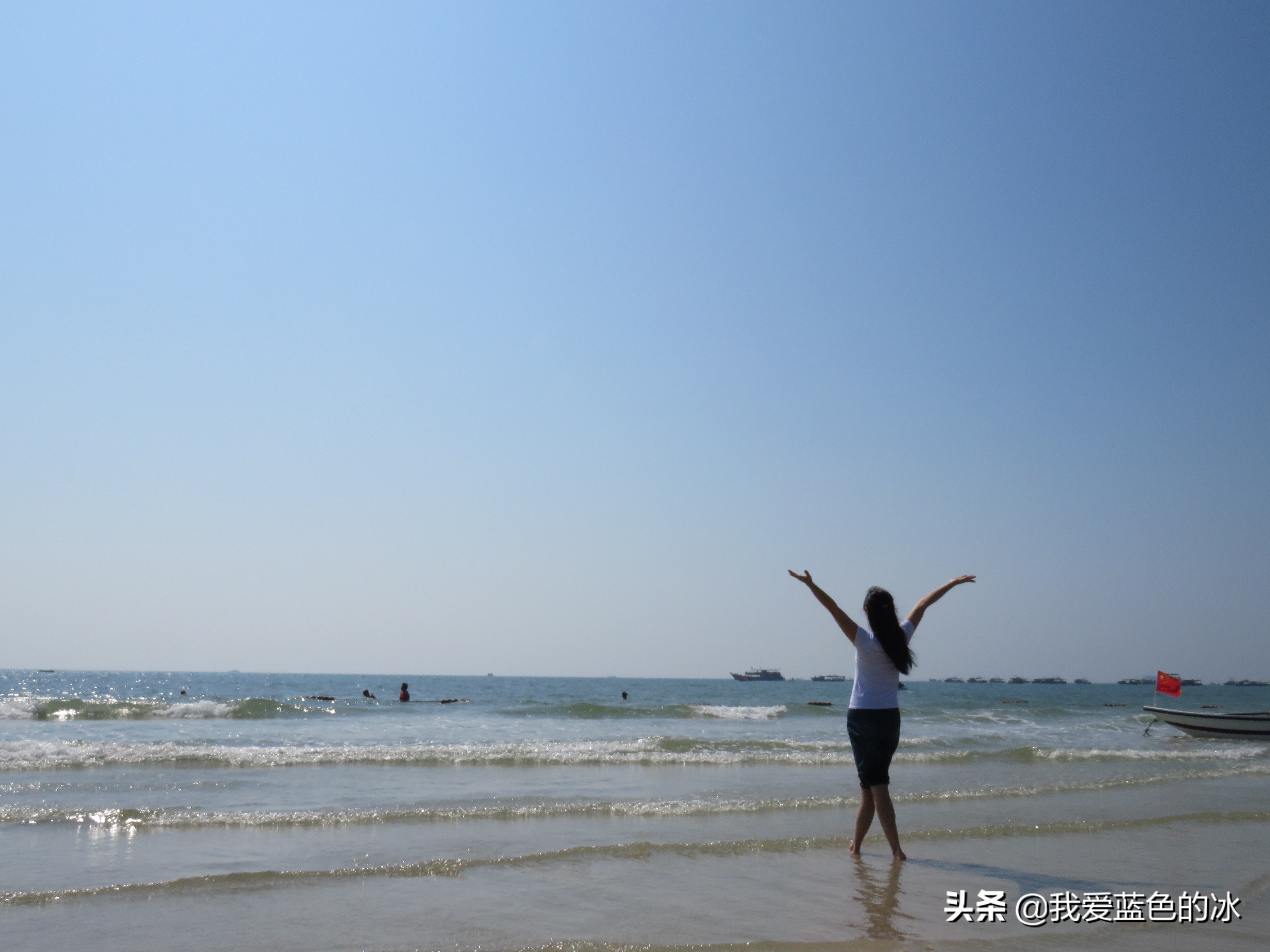 北海暖如春银滩游,北海银滩体验踏浪的感觉