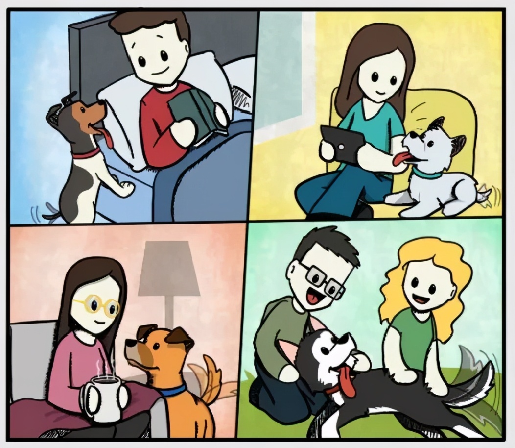 猫和铲屎官漫画全集,铲屎官和狗子的漫画