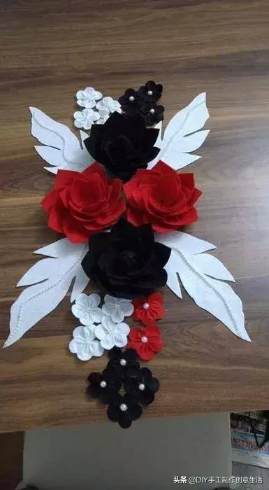 不织布手工花朵diy图册,制作不织布diy手工小花