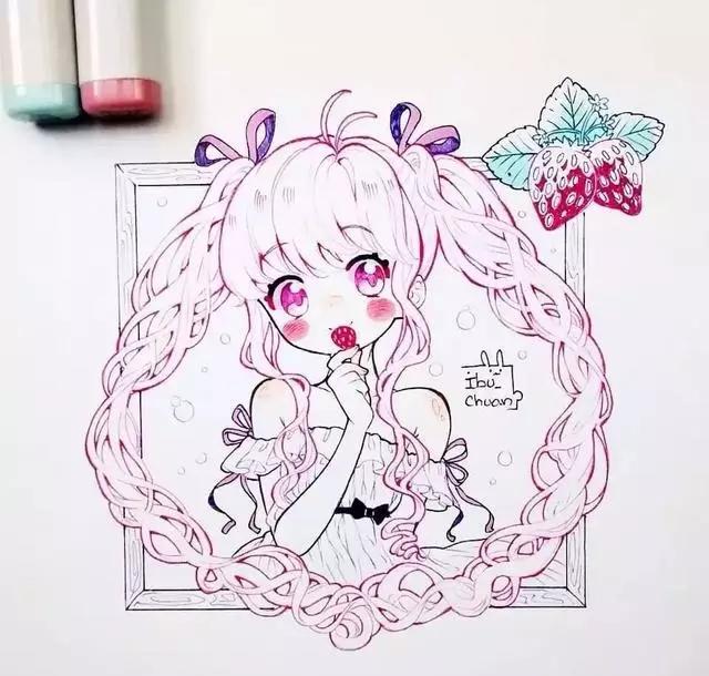 马克笔动漫上色教程q版,动漫手绘马克笔上色教程