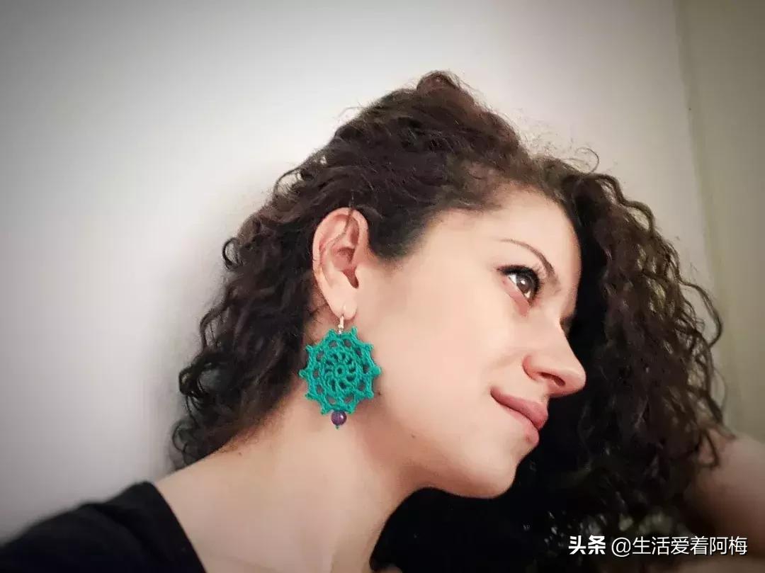 钩针编织时尚首饰项链视频教程,柠檬耳环钩针图解