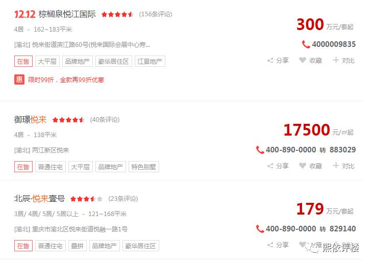 悦来轻轨站洋房105万,悦来的轻轨房