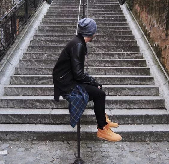 男士工装靴秋冬款,秋冬男士百搭时装靴