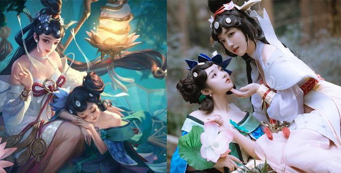 当现实突破了次元壁,想做妲己的主人,真人妹子与等身少女神同框