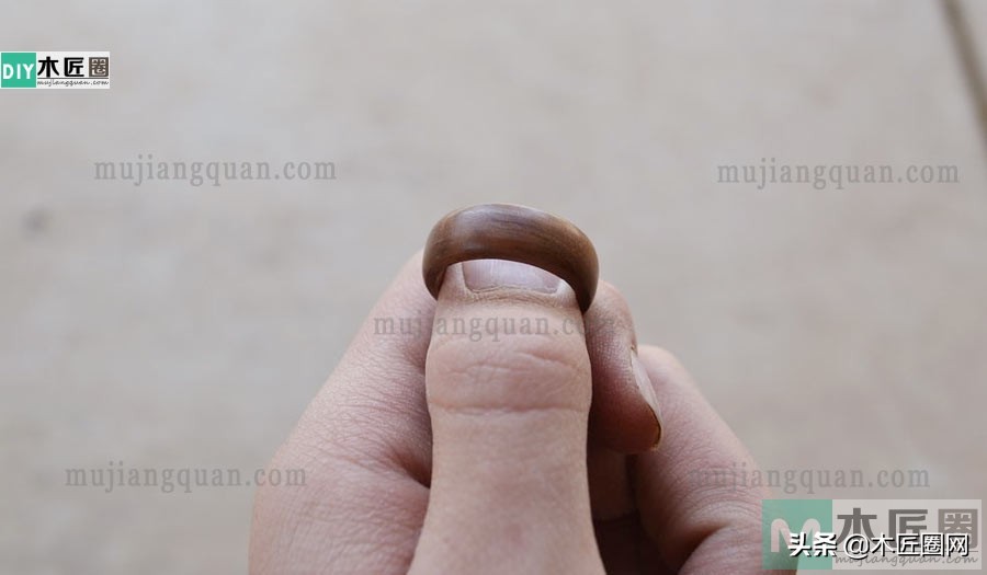 自制檀木戒指,木头雕刻戒指手工工具