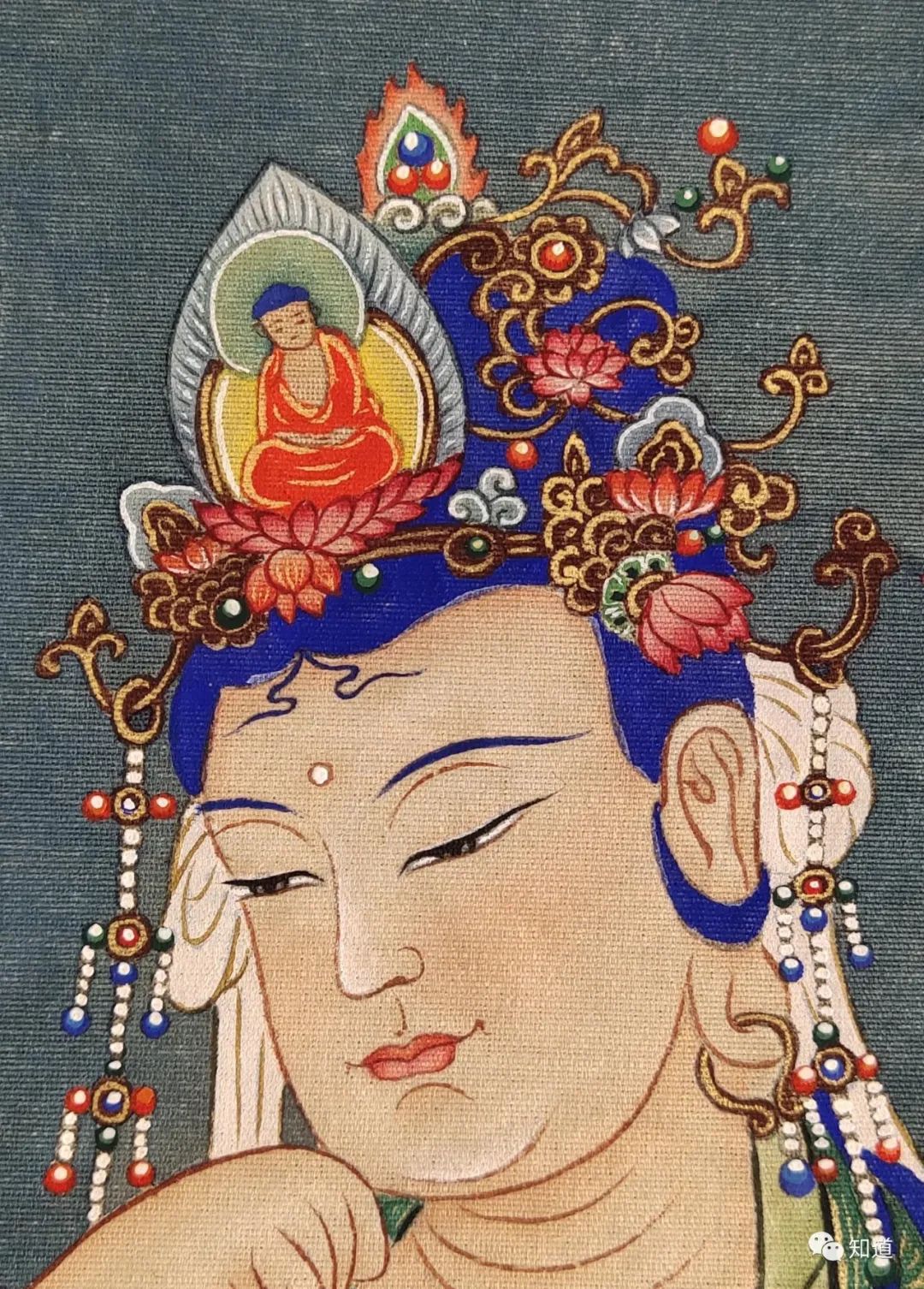 郑小语佛画作品,知道书画