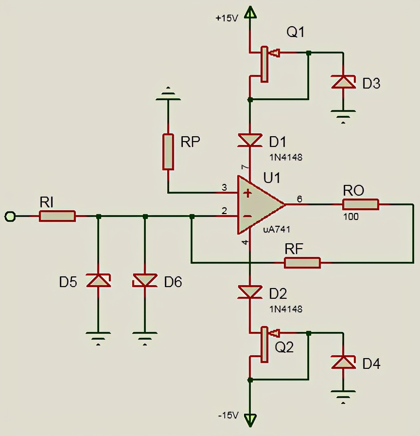 运放过流保护电路,运放充放电保护电路
