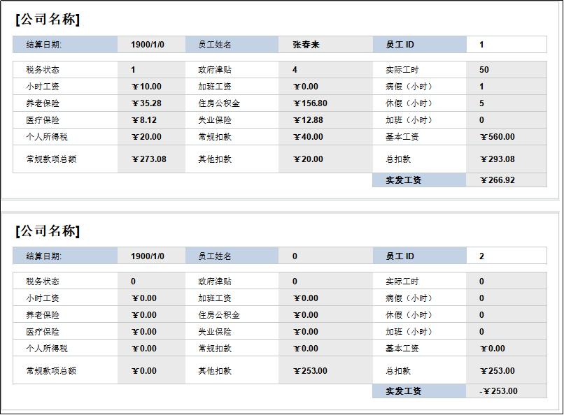 基本工资计算excel表下载,员工工资计算方法excel表格