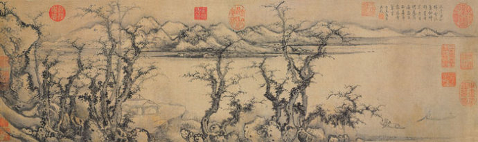 用铅笔画五元山水画,五元山水画