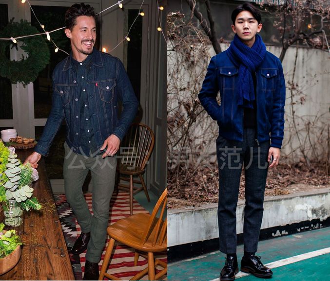 牛仔夹克怎么穿好看男生,牛仔夹克里边怎么搭配