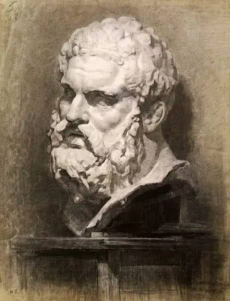 素描石膏像写生作品,素描石膏像面部刻画