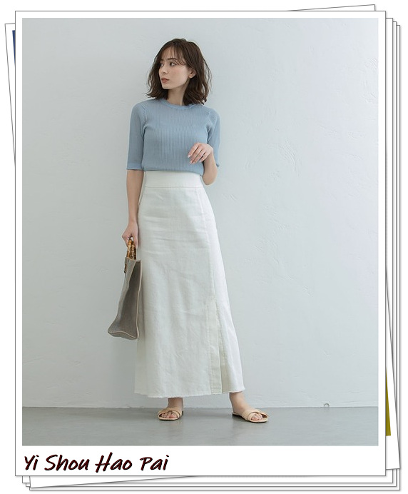 亚麻长半身裙如何搭配,亚麻裙半身裙怎么搭配上衣