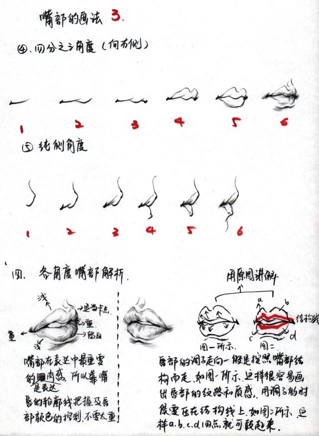 速写五官不会画？分步骤图解教你画，简单易学，适合0基础学习