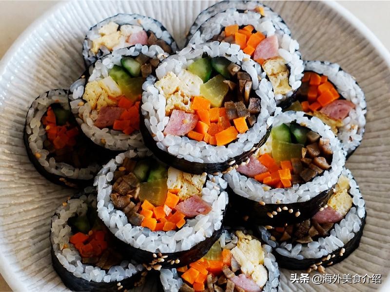 韩式原味紫菜包饭,直播韩式紫菜包饭