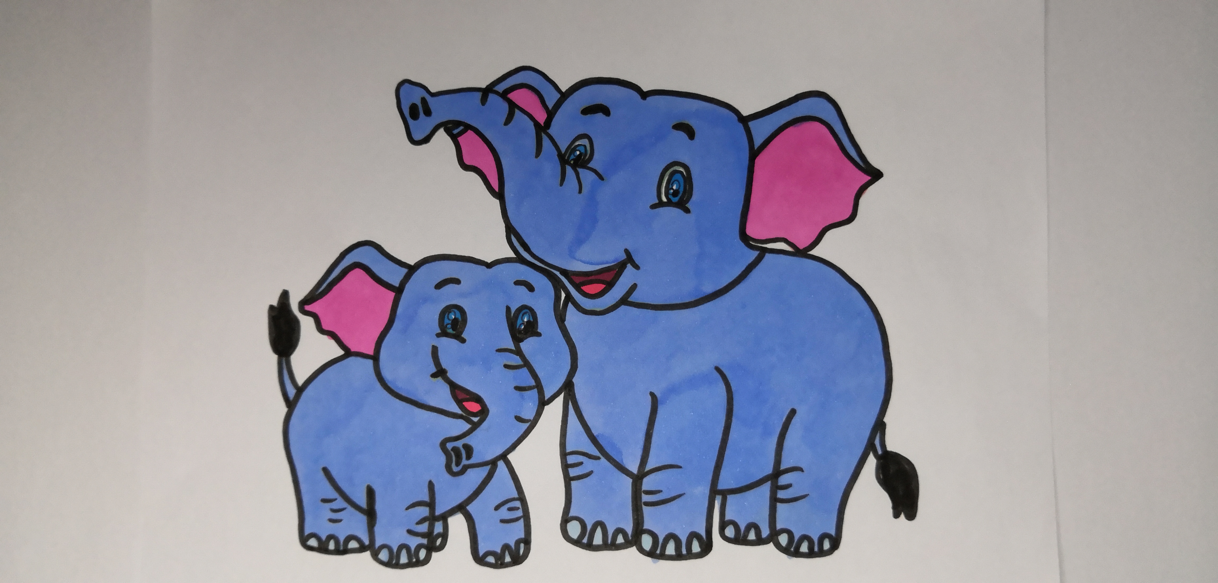 亲子简笔画各种动物,亲子互动的简笔画小动物