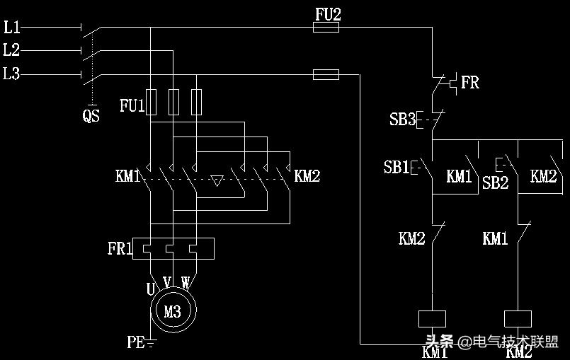 四个接触器互锁点动怎么接线,四个接触器互锁控制电路图