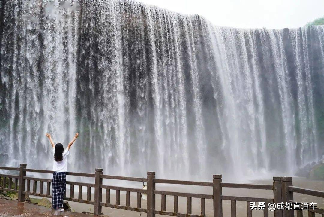 看瀑布四川,广安第一宽瀑布