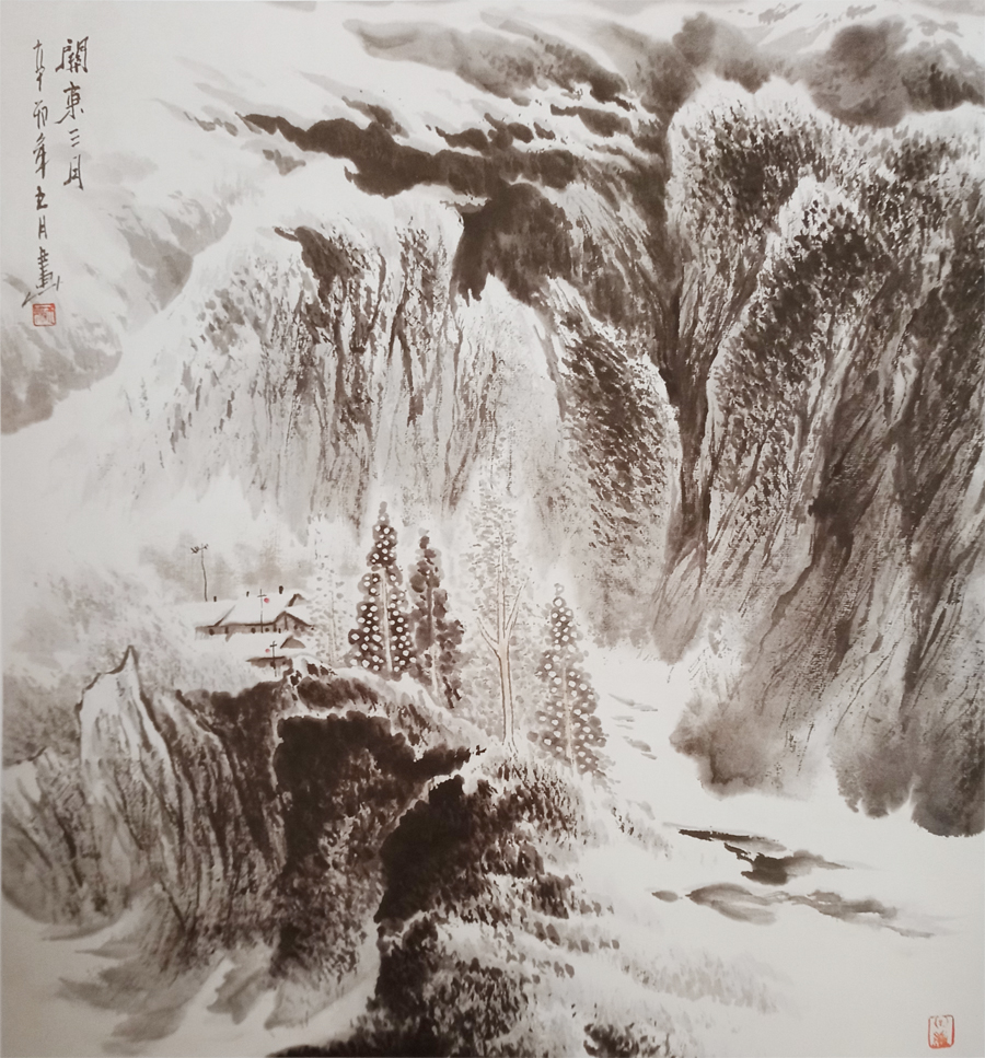 雪的画法10分钟学会画雪景,水彩画雪景的画法步骤