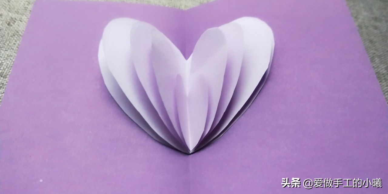 教师节手工贺卡立体爱心,贺卡里的立体爱心怎么做