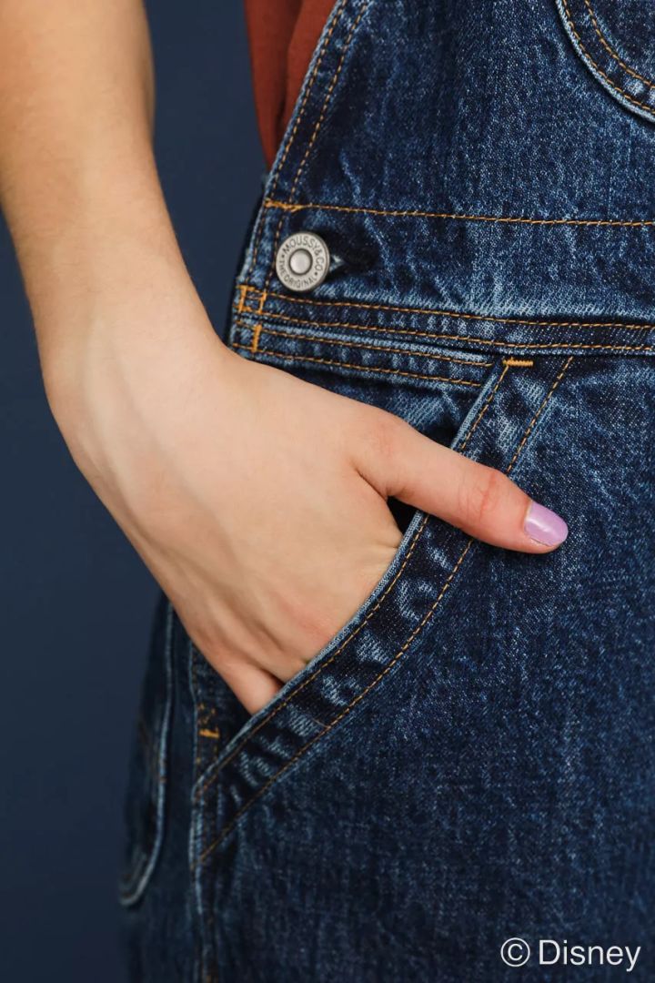 迪士尼联名假背带裤,moussy连体裤同款