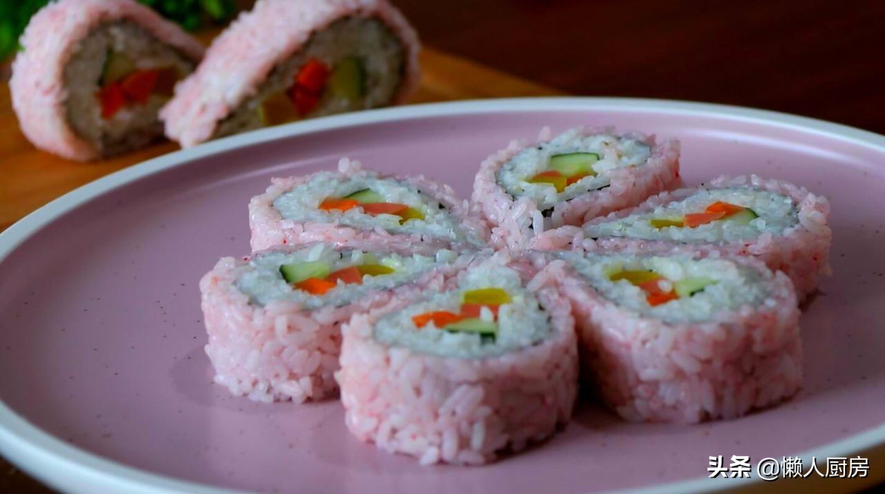 想吃寿司不用买，这是懒人寿司的做法，不用担心不会卷，好看好吃