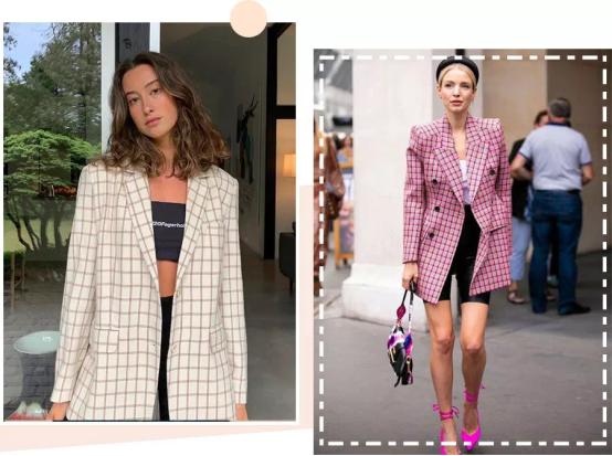 今年流行的简约风穿搭,简约时尚格子衣