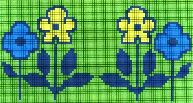 4-6岁儿童花毛衣图案大全,毛衣提花花卉图案图解