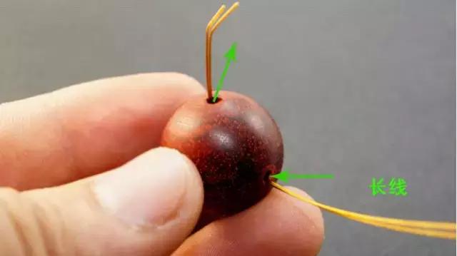 手串伸缩加珠绳打结法,单绳一珠一结打结法