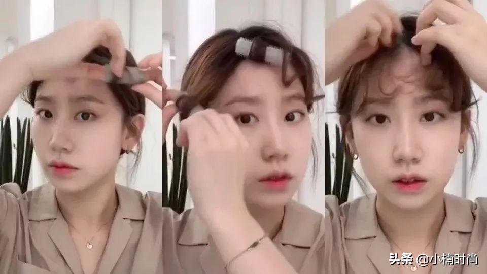 自来卷刘海怎么吹好看又蓬松,八字刘海怎么卷教程吹风机