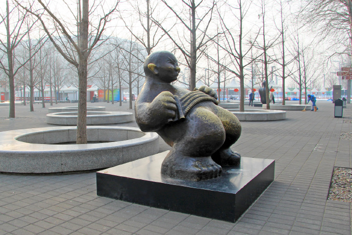 北京鸟巢附近雕塑,鸟巢雕塑效果图