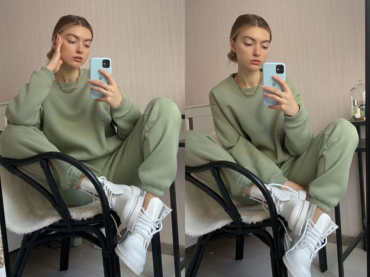 适合矮个子穿的马丁靴百搭款,卡其色马丁靴秋天搭配微胖女