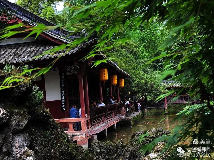 崇州罨画池游览图,崇州罨画池非同寻常的地方