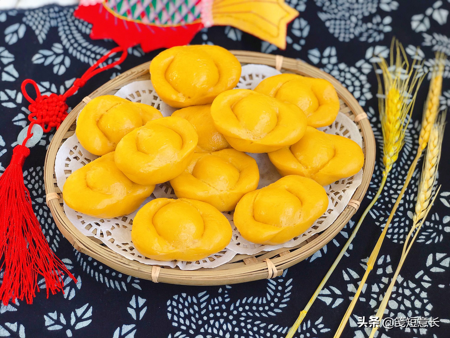 过年谁还吃馒头？土豪快来吃元宝！南瓜面粉，日进斗金，财源滚滚