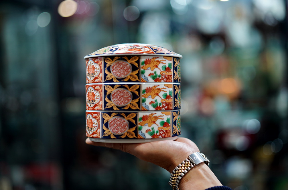 老式铜葫芦烟袋,古玩市场的铜胎掐丝珐琅花瓶